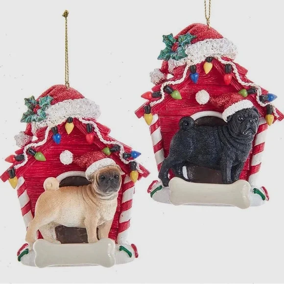 BLACK PUG ORNAMENT. - Picture 1 of 1